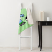 Couverture Sherpa Illustration D'Un Parasaurolophus Jouant Au Footba (En situation)