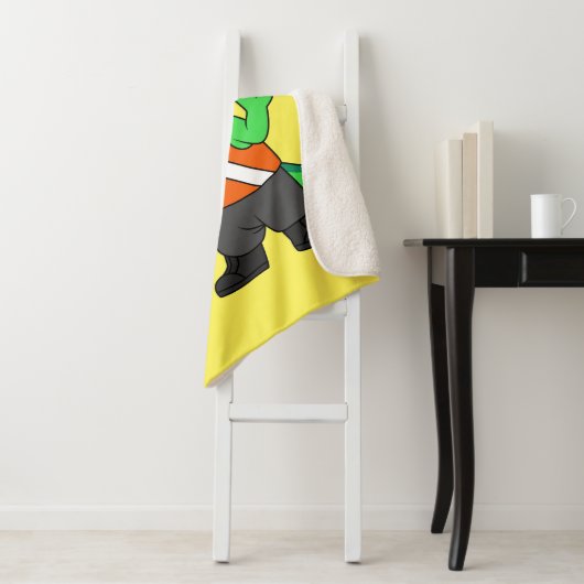 Couverture Sherpa Illustration D'Un Parasaurolophus Traffic Enforcer (En situation)