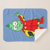 Couverture Sherpa Illustration D'Un Pilote De Voiture De Course Allo (Devant (Horizontal))