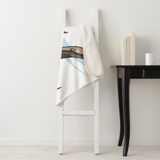 Couverture Sherpa Illustration D'Un Pteranodon Dinosaure. (En situation)