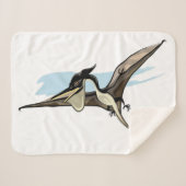 Couverture Sherpa Illustration D'Un Pteranodon Dinosaure. (Devant (Horizontal))