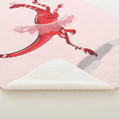 Couverture Sherpa Illustration D'Un Raptor Danseur Ballerina. (3/4)