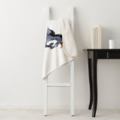 Couverture Sherpa Illustration D'Un Raptor Dinosaure Jouant Au Footb (En situation)