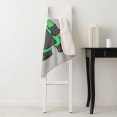 Couverture Sherpa Illustration D'Un Soudeur De Stegosaurus. (En situation)