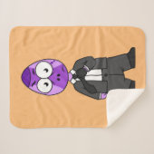 Couverture Sherpa Illustration D'Un Transporteur Pachycéphalosaure. (Devant (Horizontal))