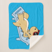 Couverture Sherpa Illustration D'Un Tyrannosaurus Rex Bain De Soleil (Devant)