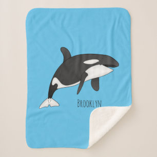 Couverture Sherpa Illustration d'une baleine tueuse