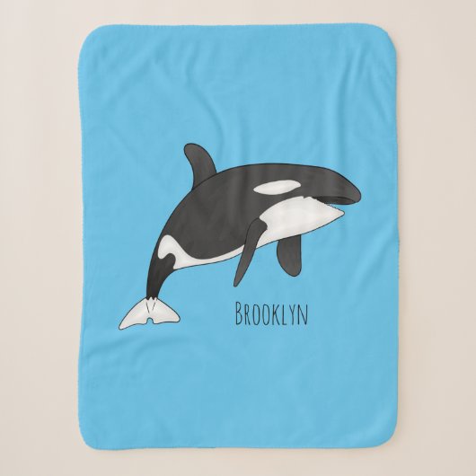 Couverture Sherpa Illustration d'une baleine tueuse (Devant)