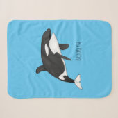 Couverture Sherpa Illustration d'une baleine tueuse (Devant (Horizontal))