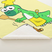 Couverture Sherpa Illustration D'Une Cuisine De Parasaurolophus Dino (3/4)