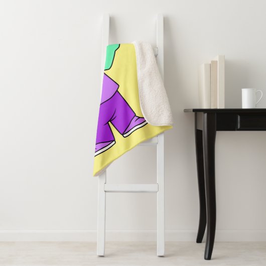 Couverture Sherpa Illustration D'Une Infirmière Stegosaurus. (En situation)