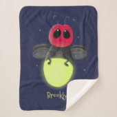 Couverture Sherpa Illustration d'une luciole à éclair mignon (Devant)