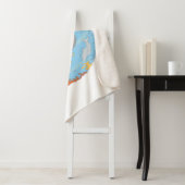 Couverture Sherpa Illustration d'une mignonne raie manta et de bulle (En situation)