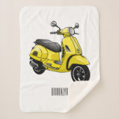Couverture Sherpa Illustration d'une moto cyclable (Devant)