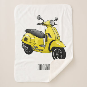 Couverture Sherpa Illustration d'une moto cyclable