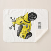 Couverture Sherpa Illustration d'une moto cyclable (Devant (Horizontal))