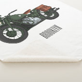Couverture Sherpa Illustration d'une moto de croiseur militaire (3/4)