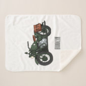 Couverture Sherpa Illustration d'une moto de croiseur militaire (Devant (Horizontal))