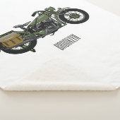 Couverture Sherpa Illustration d'une moto de croiseur militaire (3/4)