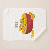 Couverture Sherpa Illustration d'une puce de pomme de terre (Devant (Horizontal))