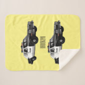 Couverture Sherpa Illustration d'une voiture de police (Devant (Horizontal))