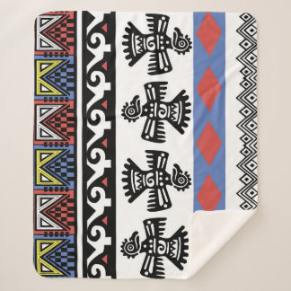 Couverture Sherpa Illustration ethnique des Amérindiens