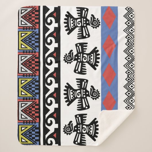 Couverture Sherpa Illustration ethnique des Amérindiens (Devant)