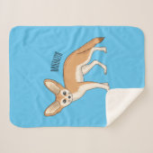 Couverture Sherpa Illustration Fennec fox (Devant (Horizontal))