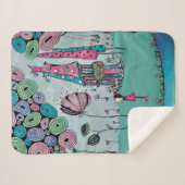 Couverture Sherpa Illustration Fille Fantaisiste (Devant (Horizontal))