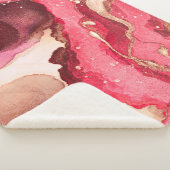 Couverture Sherpa Illustration Grey Batik. Texture blanche en soie. (3/4)