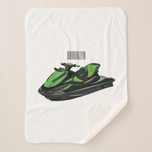 Couverture Sherpa Illustration Jet ski