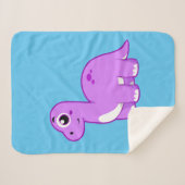 Couverture Sherpa Illustration Mignonne D'Un Brontosaurus Dinosaure. (Devant (Horizontal))