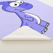 Couverture Sherpa Illustration Mignonne D'Un Parasaurolophus Dinosau (3/4)