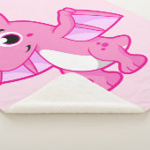 Couverture Sherpa Illustration Mignonne D'Un Pterodactyl. (3/4)