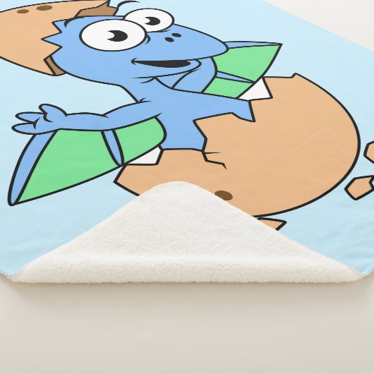 Couverture Sherpa Illustration Mignonne D'Une Éclosion De Ptérodacty (3/4)