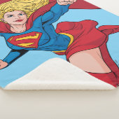 Couverture Sherpa Illustration Supergirl volant vers le haut (3/4)