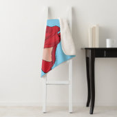 Couverture Sherpa Illustration Supergirl volant vers le haut (En situation)