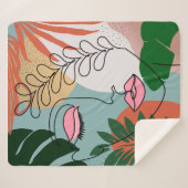Couverture Sherpa Illustration tropicale du Boho naturel (Devant (Horizontal))