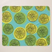 Couverture Sherpa Illustration vintage des tranches de citron. (Devant (Horizontal))