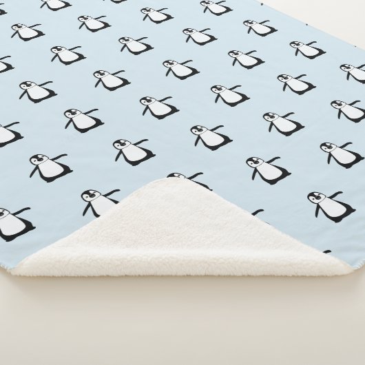 Couverture Sherpa Image de pingouin blanc mignon bébé (3/4)