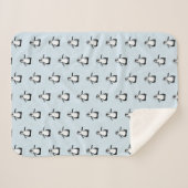 Couverture Sherpa Image de pingouin blanc mignon bébé (Devant (Horizontal))