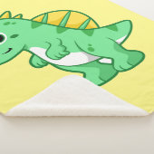 Couverture Sherpa Image Mignonne D'Un Spinosaure. (3/4)