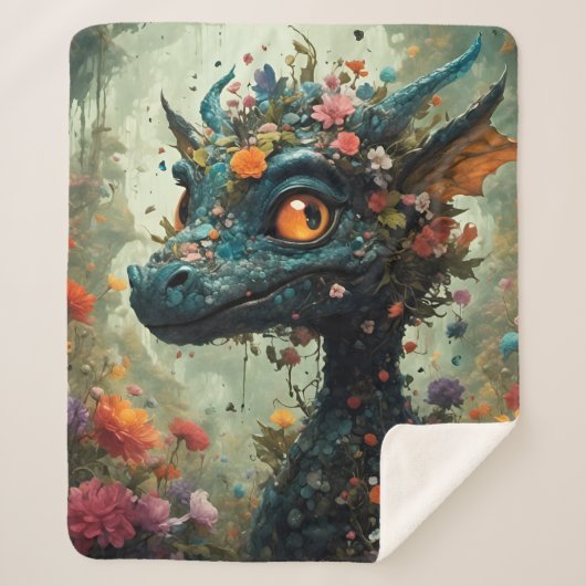 Couverture Sherpa Imaginaire Baby Dragon (Devant)