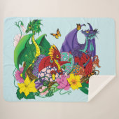 Couverture Sherpa Imaginaire de nid de bébé dragon (Devant (Horizontal))