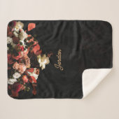 Couverture Sherpa "Imaginaire floral d'automne" (Devant (Horizontal))