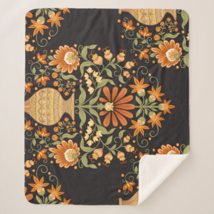 Couverture Sherpa Imaginaire moghol : Opulence florale rétro