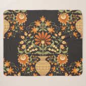 Couverture Sherpa Imaginaire moghol : Opulence florale rétro (Devant (Horizontal))