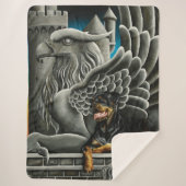 Couverture Sherpa Imaginaire Rottweiler Chien Gargoyle (Devant)