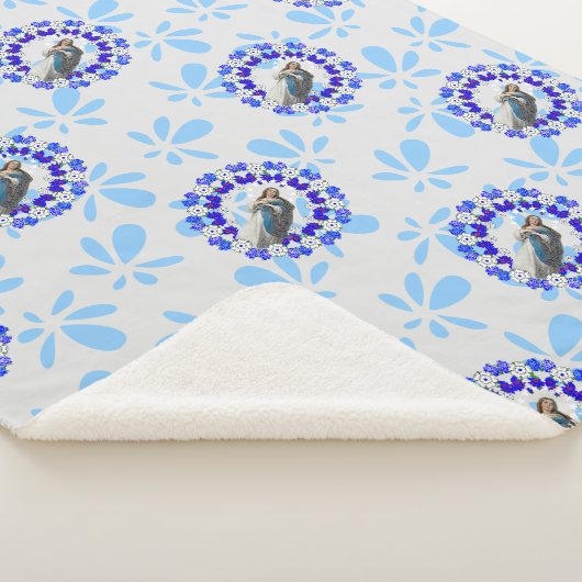 Couverture Sherpa Immaculée Conception Vierge Marie (3/4)