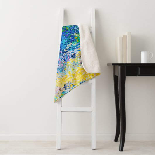 Couverture Sherpa Impression Abstraite dynamique (En situation)